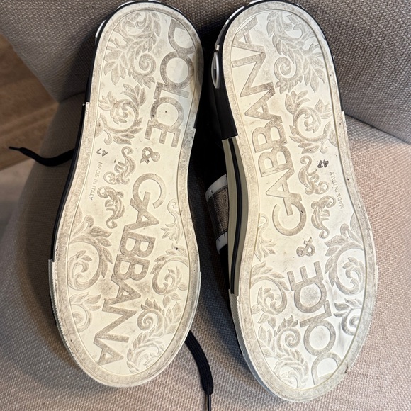 Dolce & Gabbana Men's Black and White Sneakers - Picture 3 of 4